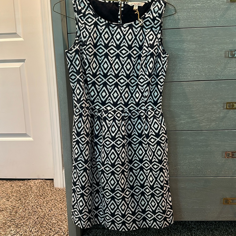 Brooks Brothers tribal print dress with pockets